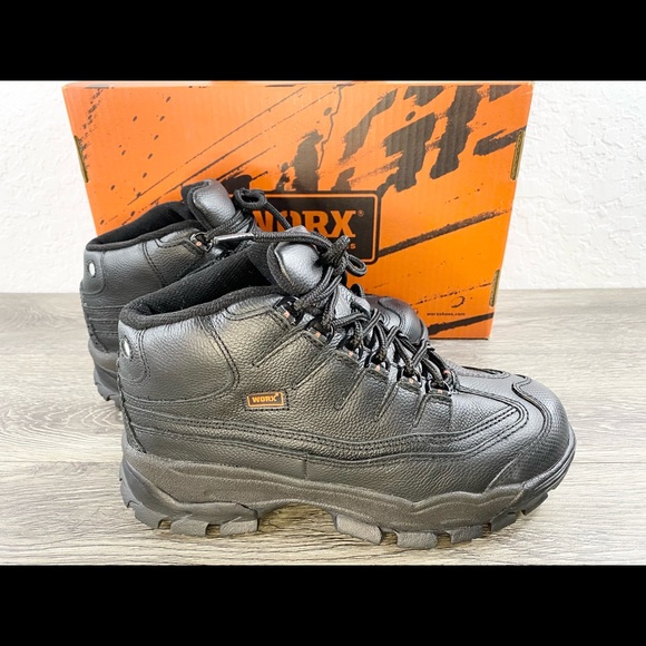 Red Wing Shoes Shoes | Worx by Red Wing Mens Style 5501 Size 7.5 M Black Steel Toe Non Slip Work Boots | Color: Black | Size: 7.5 | The_Flip_King's